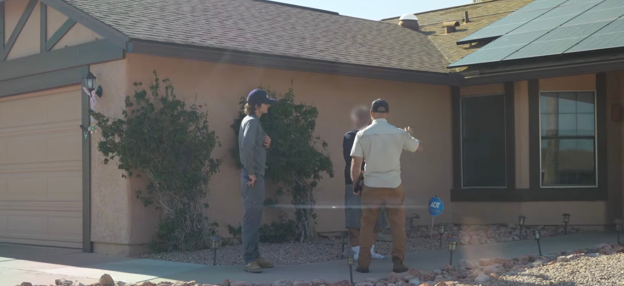 HailCo Roofing crew staging materials at a Prescott, AZ residential roof replacement job site